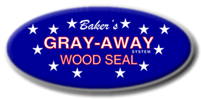 Baker's gray away wood seal logo