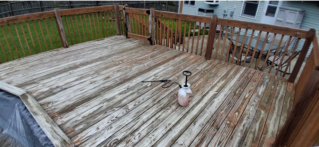 Deck Staining in The Woodlands, TX 5 Work Showing Deck Staining Contractor