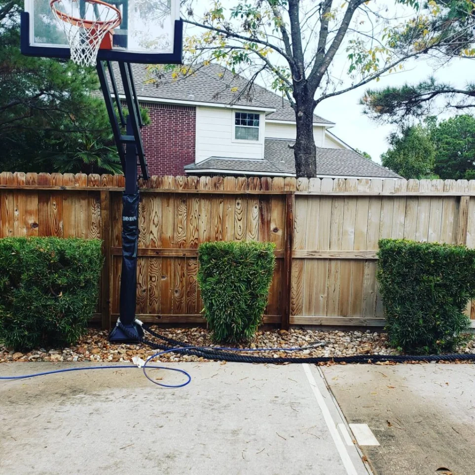 Fence Cleaning Service 36 fence staining the woodlands, tx professional wood fence restoration before after results spring houston texas service